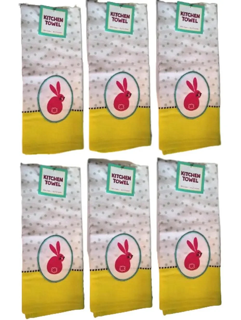 Kane Home Kitchen Towels Spring Bunny/Chick Easter Theme 16
